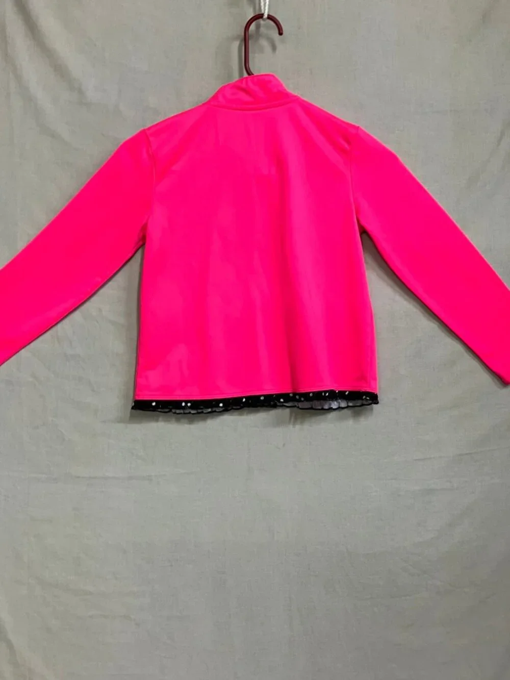 Nike 2 Piece Tracksuit Set Girls 6X/L Pink Jacket Black Polka Dot Leggings